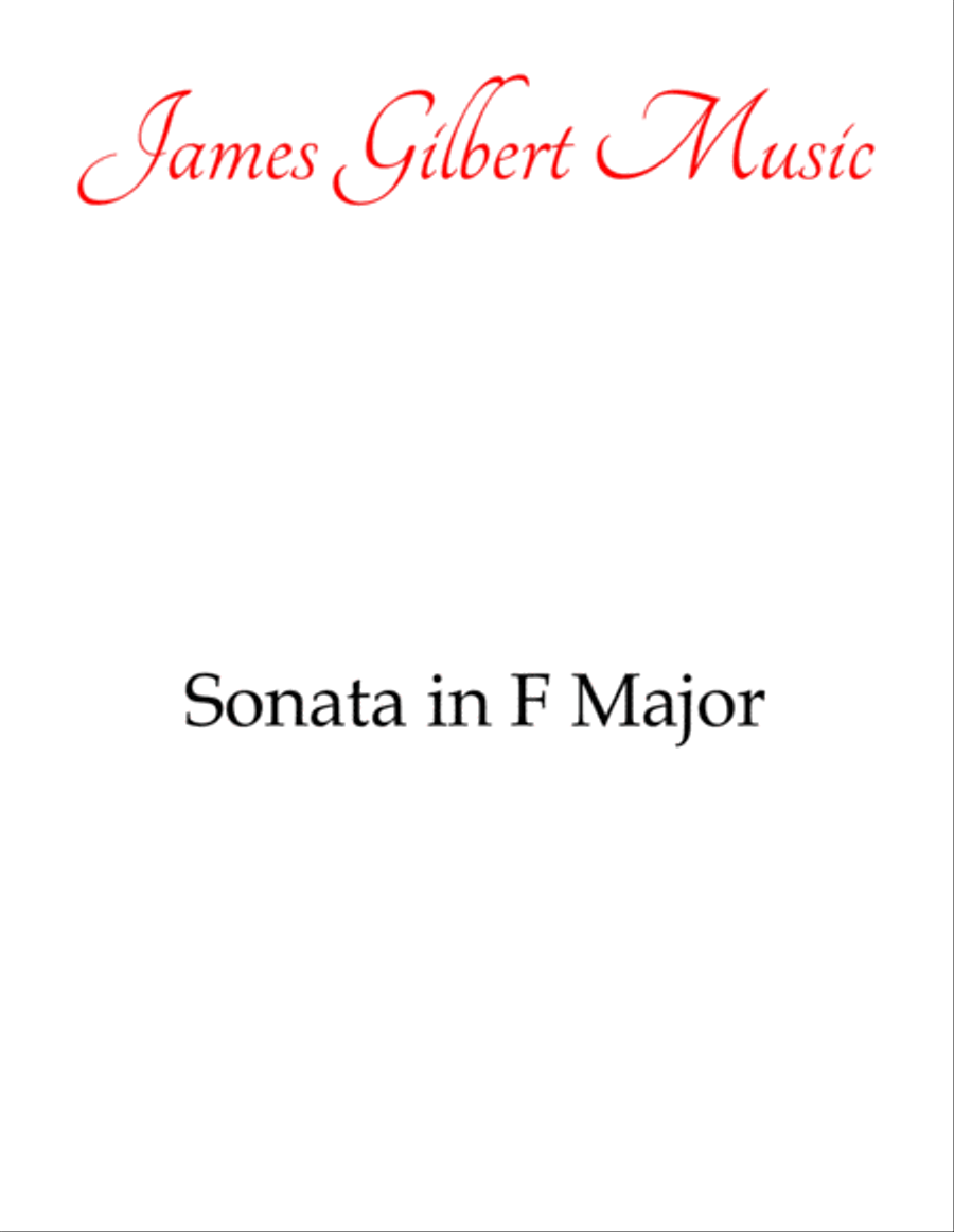 Sonata In F Major, K. 280 Sonata In F Major, K. 280 Piano Method scores gallery preview page 1