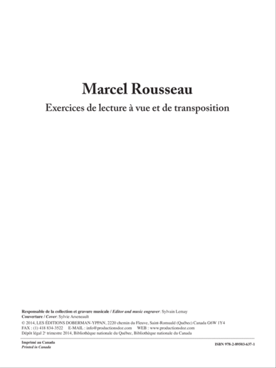 Exercices de lecture à vue et de transposition Clarinet scores gallery preview page 1