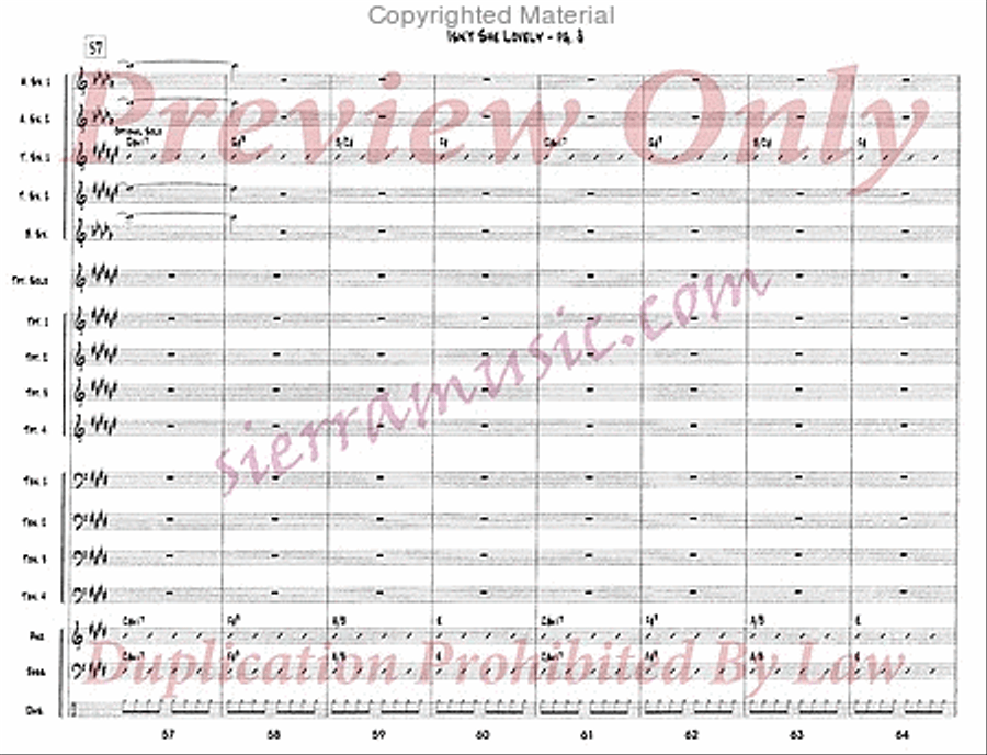 Isn't She Lovely (For Doc) Jazz Ensemble scores gallery preview page 9