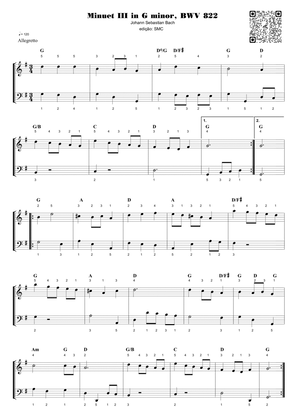 Minuet III in G minor, BWV 822