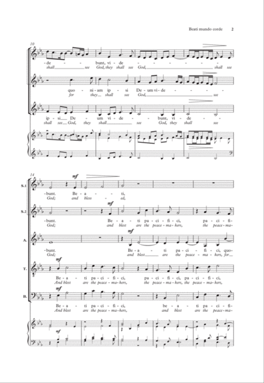 Beati mundo corde Beati mundo corde SSATB scores gallery preview page 2