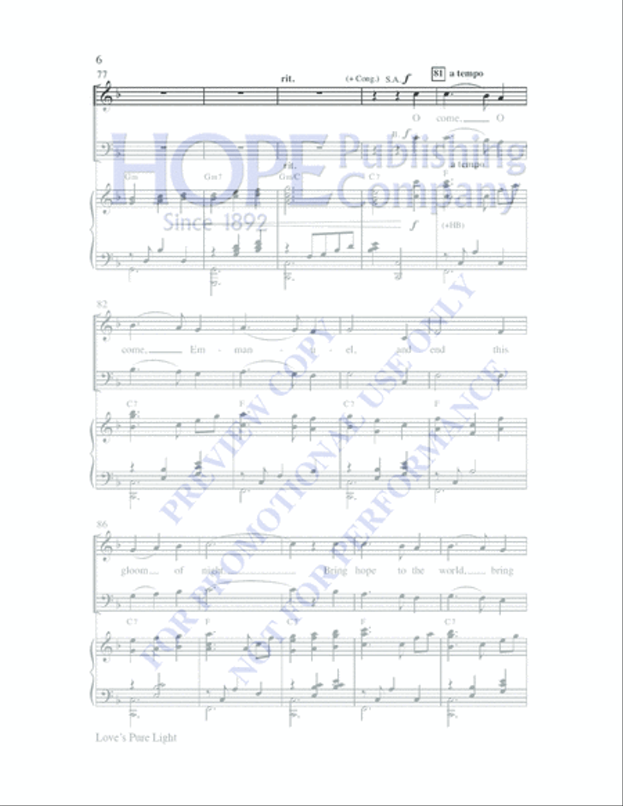Love's Pure Light 3-Part scores gallery preview page 5