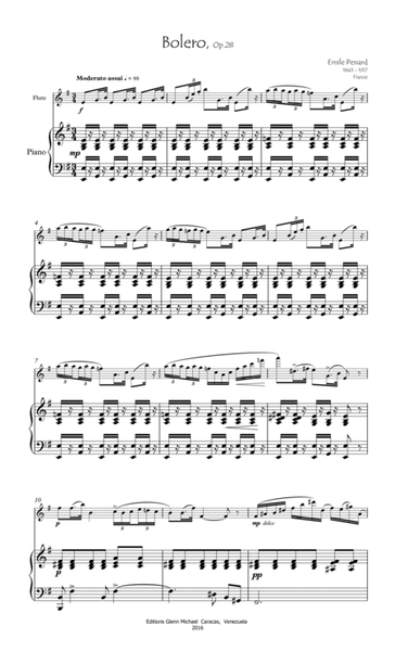 Bolero for flute & piano image number null