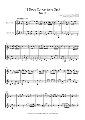 Gallay - 12 Duos Concertans Op. 1 No. 6 'Rondo' (for Horn Duet)