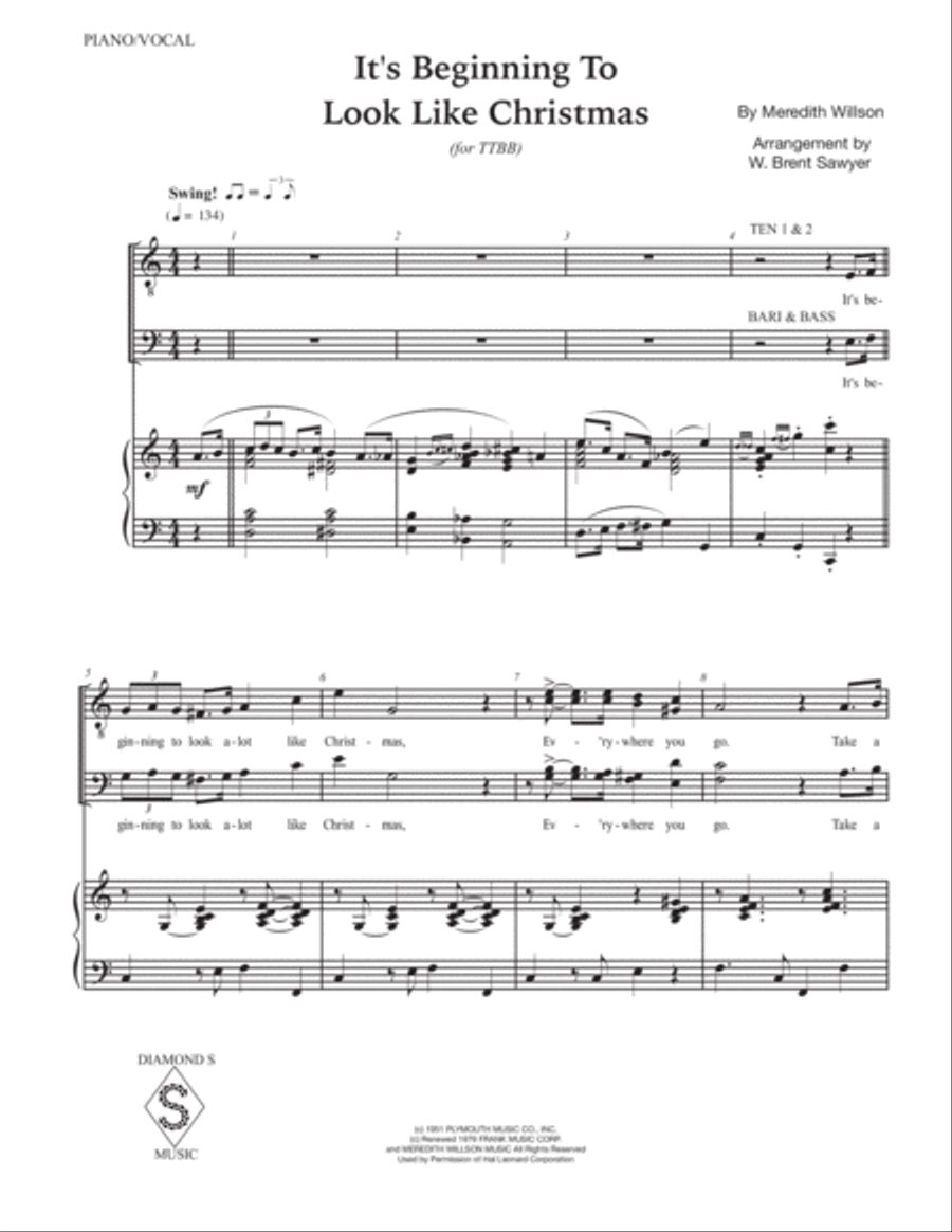 It's Beginning To Look Like Christmas Small Ensemble scores gallery preview page 2