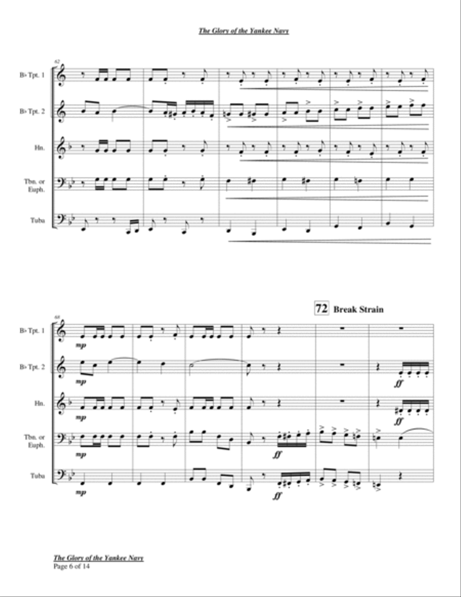 The Glory of the Yankee Navy Chamber Music scores gallery preview page 6