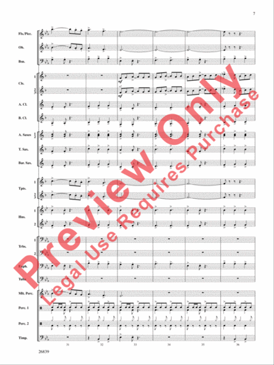 Flourish for Winds Concert Band scores gallery preview page 8