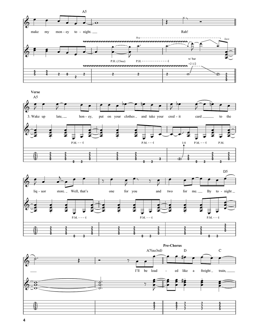 Nightrain Nightrain Acoustic Guitar scores gallery preview page 4