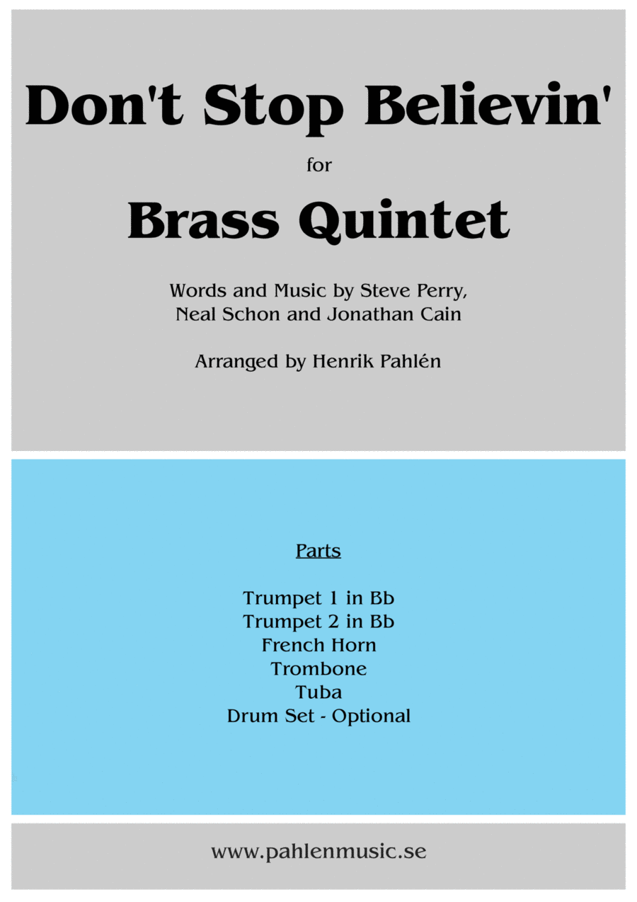 Don't Stop Believin' Don't Stop Believin' Brass Ensemble scores gallery preview page 1