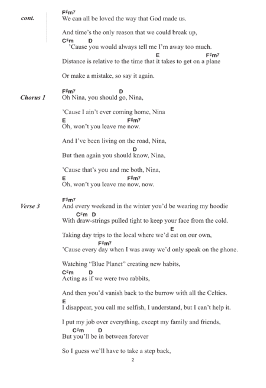 Nina Acoustic Guitar scores gallery preview page 2