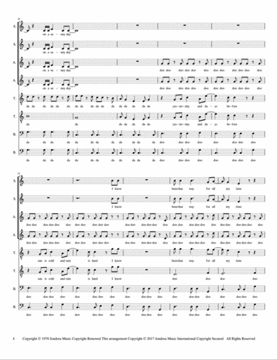 Have You Ever Seen The Rain? 4-Part scores gallery preview page 4