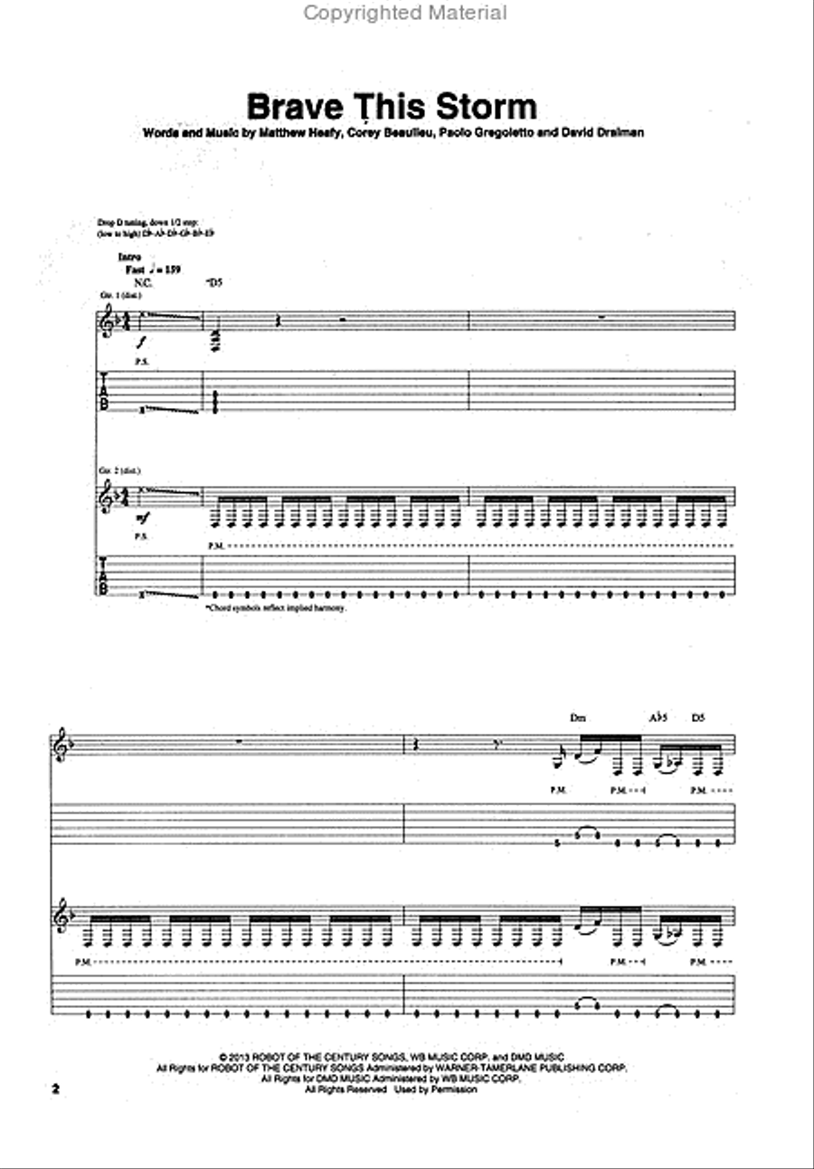 Trivium - Vengeance Falls Electric Guitar scores gallery preview page 2