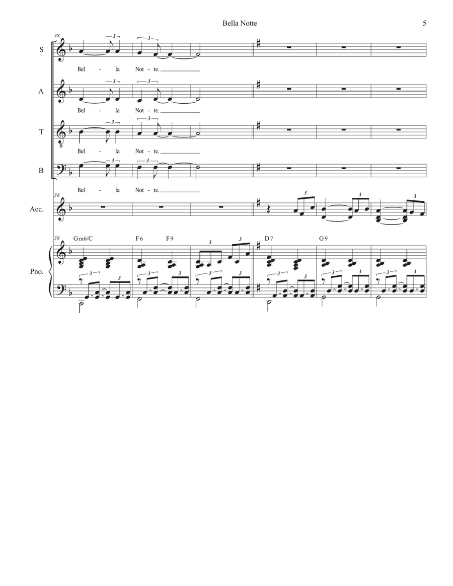 Bella Notte Bella Notte 4-Part scores gallery preview page 5