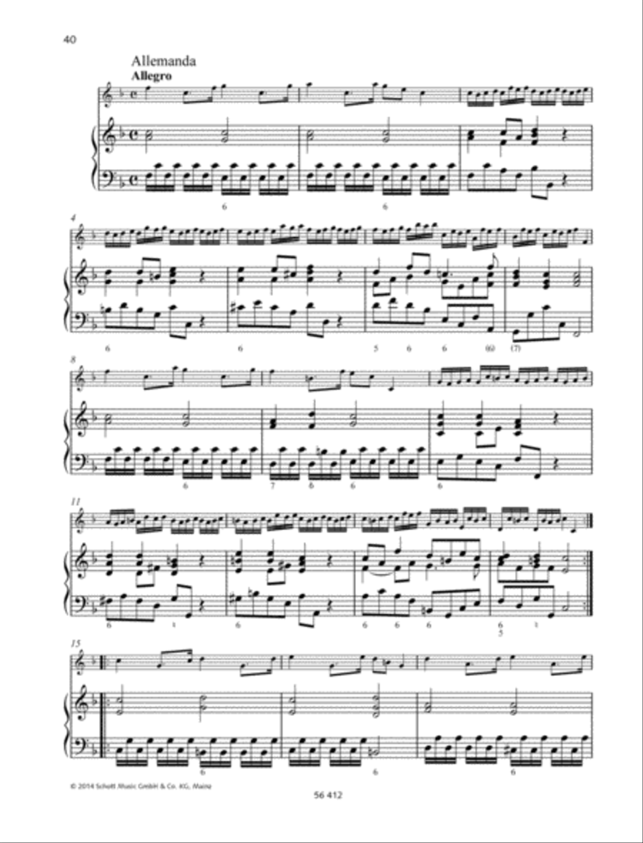 Sonata F major Violin scores gallery preview page 3