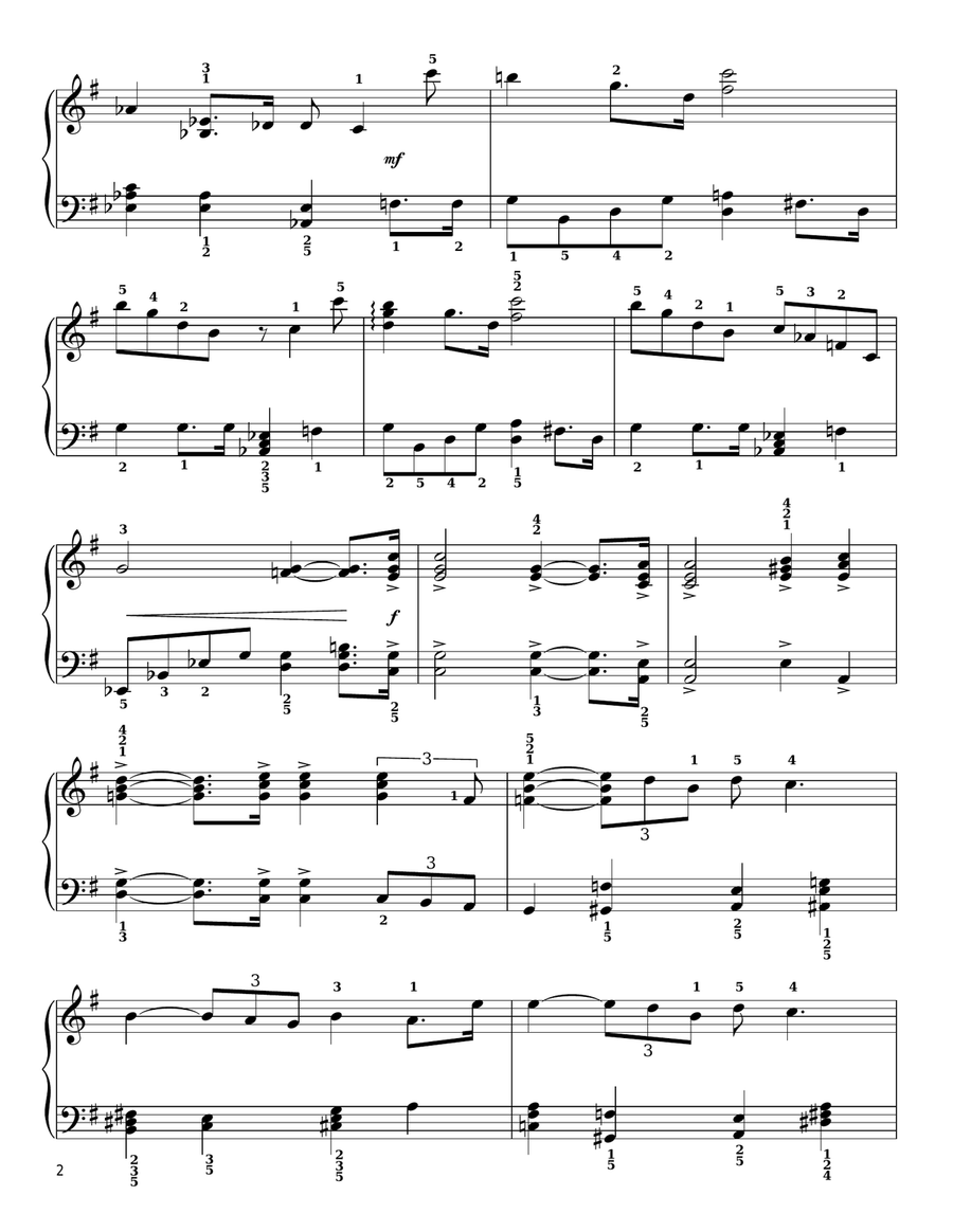 Prelude (Lohengrin) Easy Piano scores gallery preview page 2