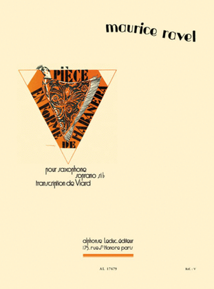 Book cover for Pièce en Forme de Habanera