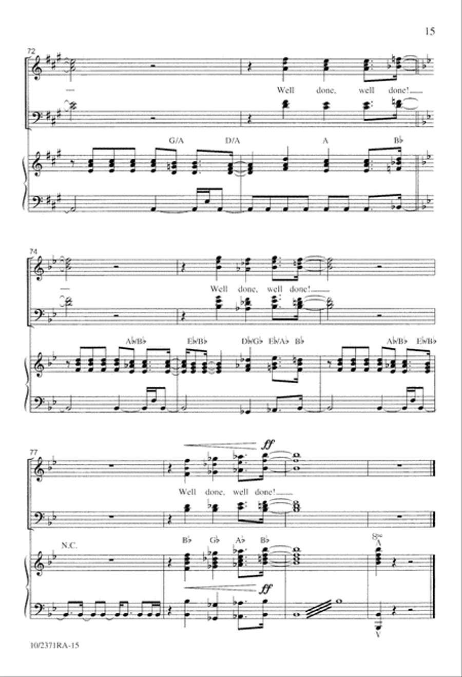 Well Done Good and Faithful Servant 4-Part scores gallery preview page 15