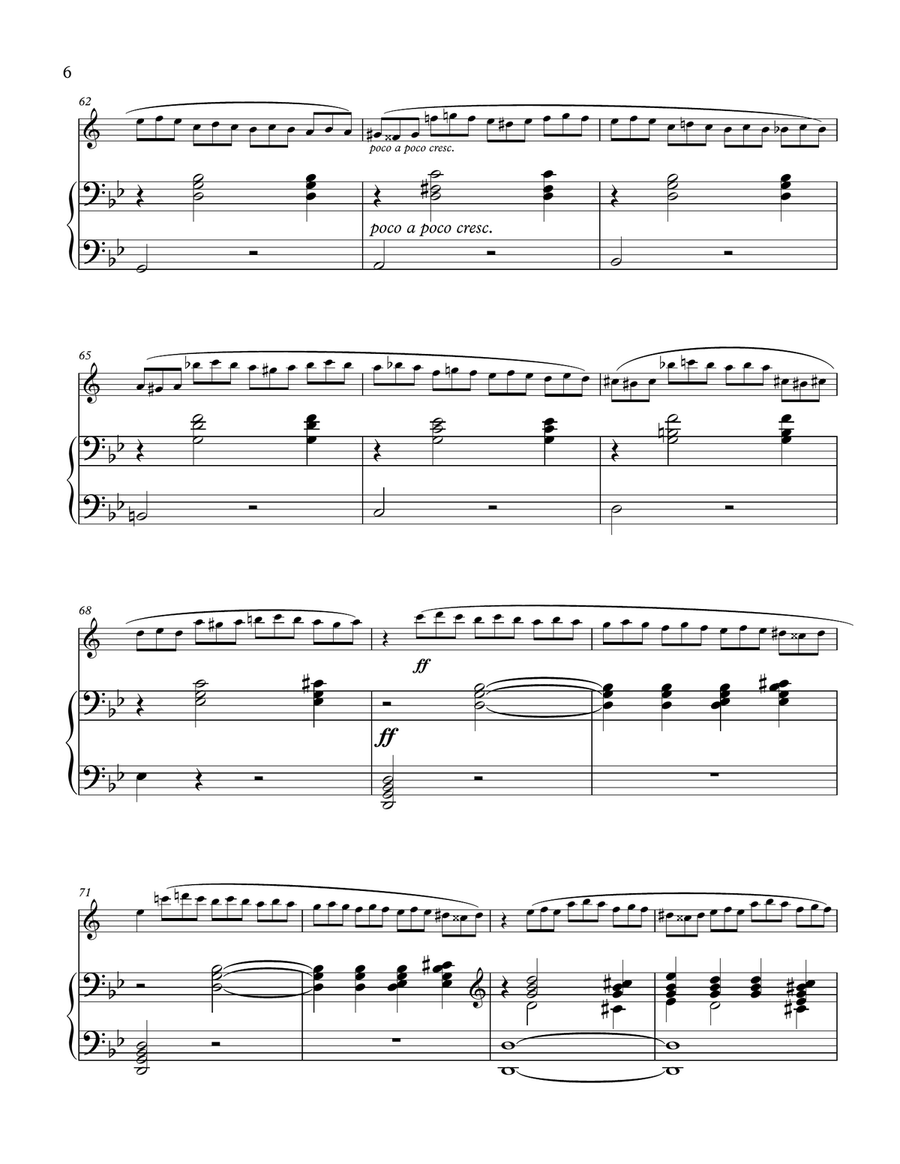 The Butterfly by Alexander Ilyinsky for Bb Clarinet and Piano B-Flat Clarinet scores gallery preview page 6