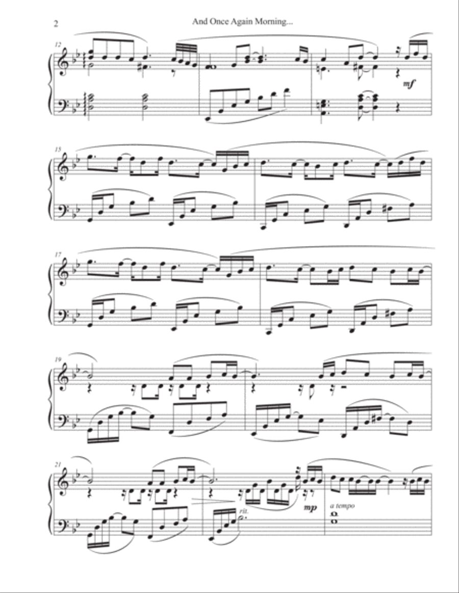 And Once Again Morning... ( by Emiliya Permiakova) Piano Solo scores gallery preview page 2