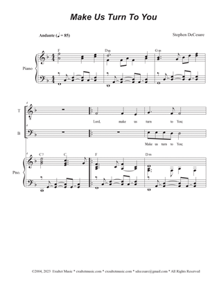 Make Us Turn To You (Duet for Tenor and Bass solo)