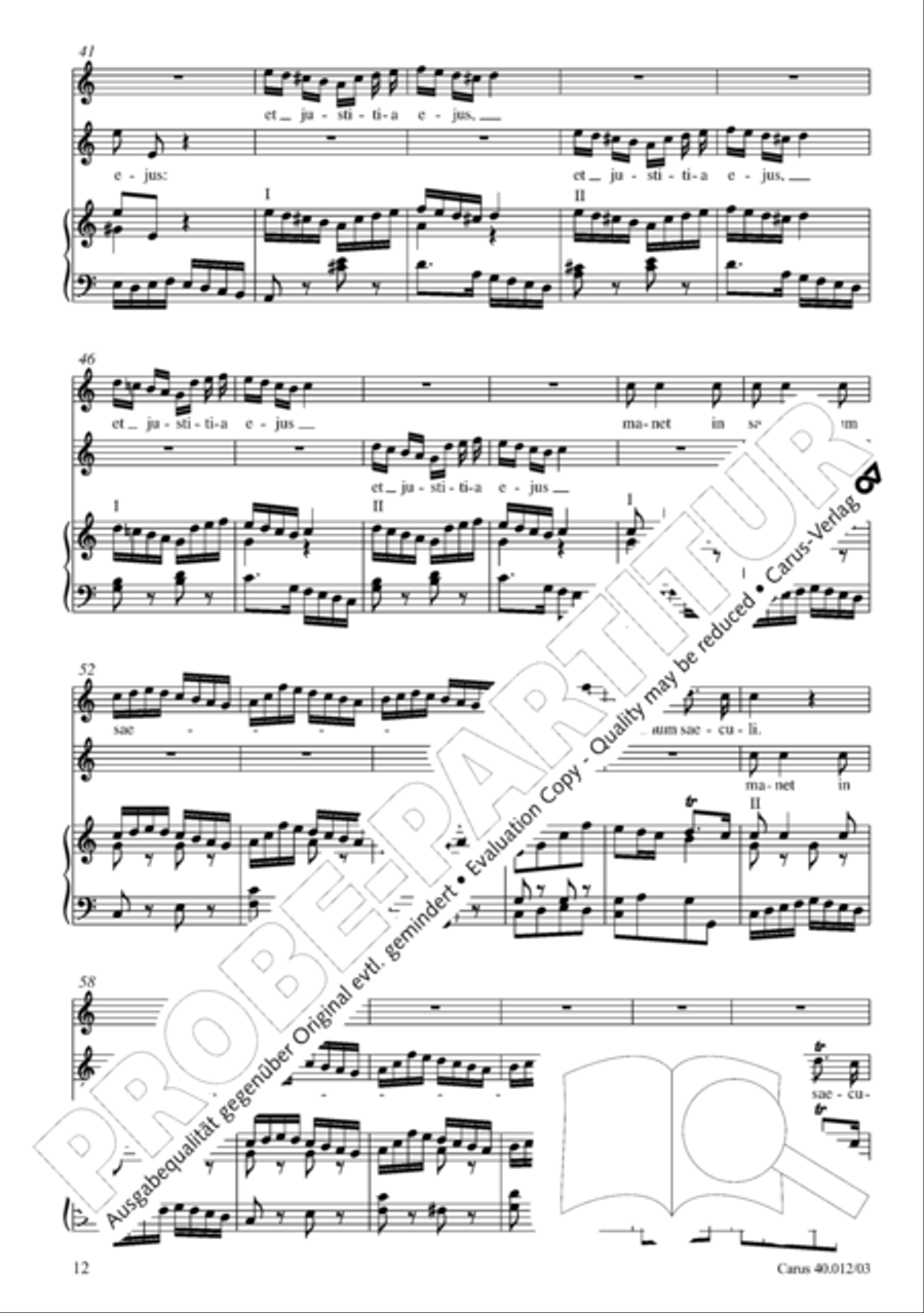 Beatus vir (How blest is he) Psalm 111 4-Part scores gallery preview page 13