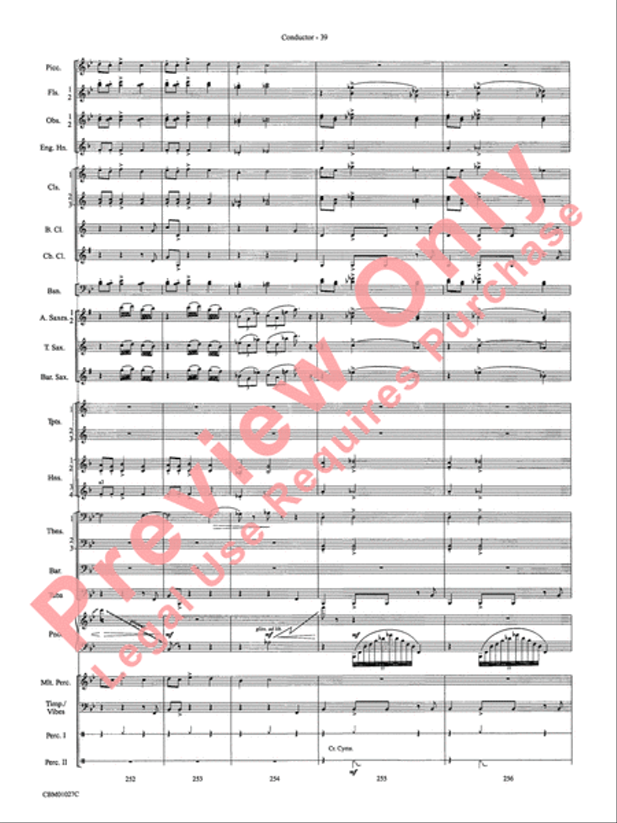 Harry Potter Symphonic Suite Concert Band scores gallery preview page 42