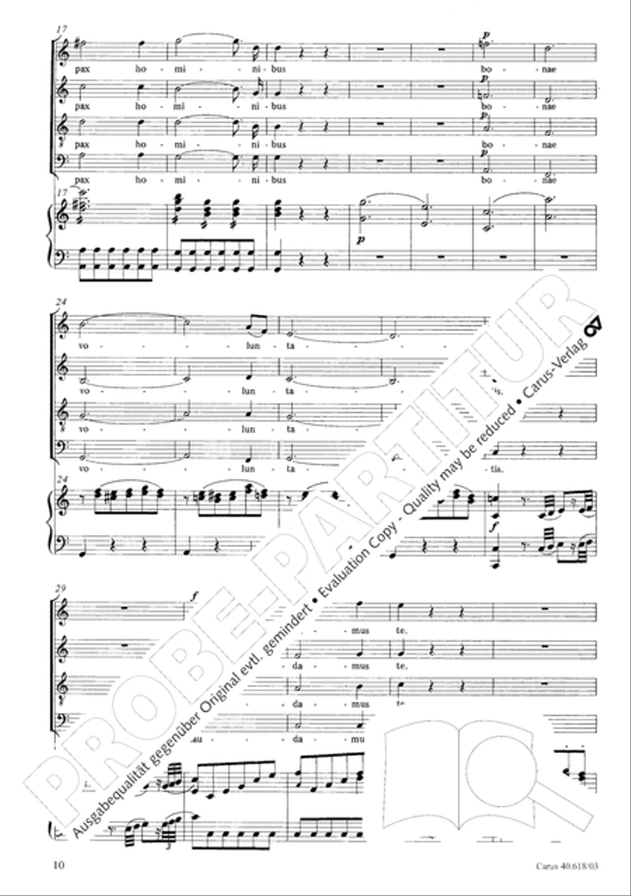 Mass in C (Missa in C) 4-Part scores gallery preview page 11