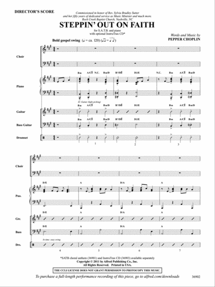 Steppin' Out on Faith Choir scores gallery preview page 2