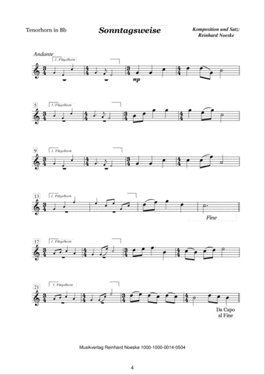 Acht Bläserweisen im alpenländischen Stil für Blechbläserquintett Brass Ensemble scores gallery preview page 6