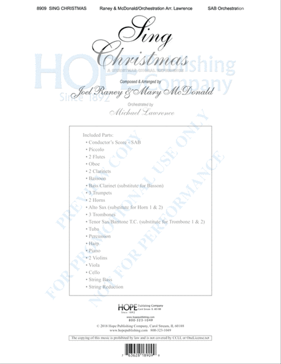 Sing Christmas 3-Part scores gallery preview page 2