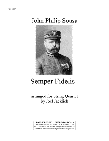Semper Fidelis (for String Quartet) image number null