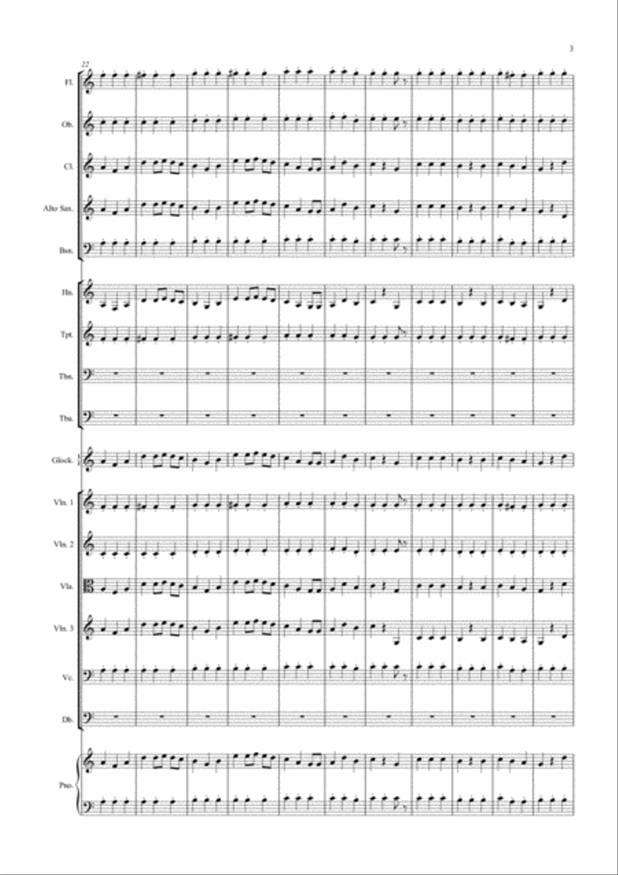 We wish you a Merry Christmas for School Orchestra Full Orchestra scores gallery preview page 3