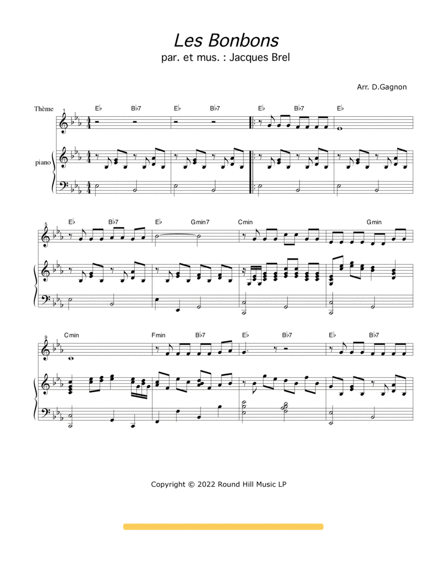 Les Bonbons Les Bonbons Voice scores gallery preview page 1