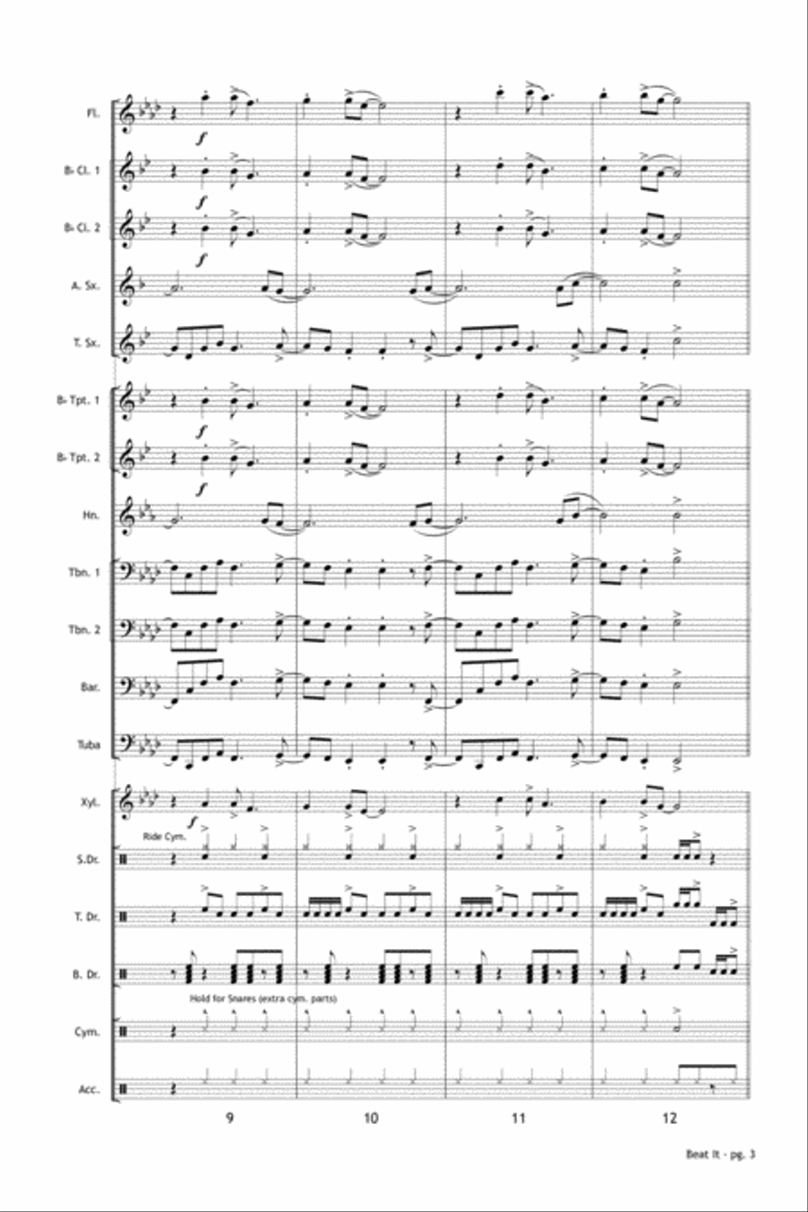 Beat It Marching Band scores gallery preview page 4