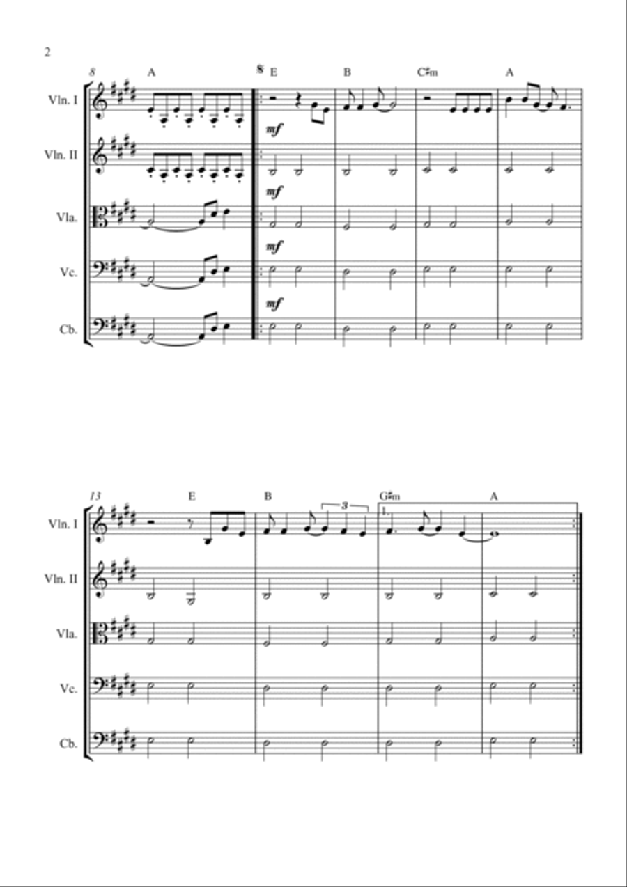 Don't Stop Believin' Don't Stop Believin' String Quintet scores gallery preview page 2
