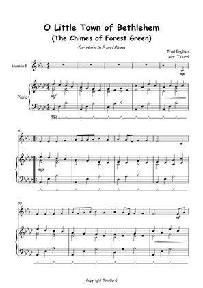 O Little Town of Bethlehem for Solo Horn in F and Piano