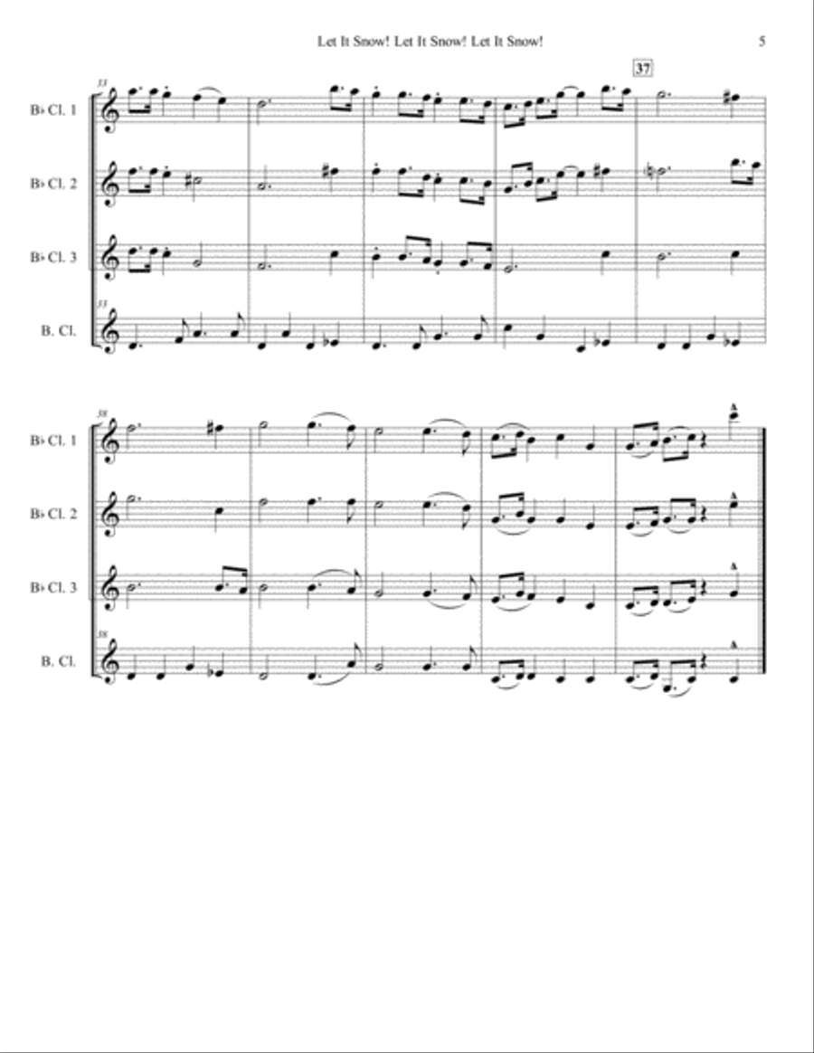 Let It Snow! Let It Snow! Let It Snow! Woodwind Quartet scores gallery preview page 5
