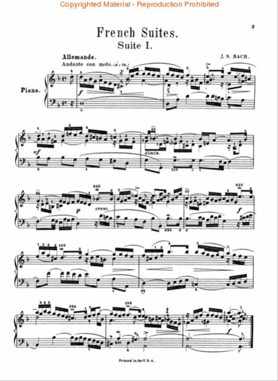 French Suites Piano Solo scores gallery preview page 2