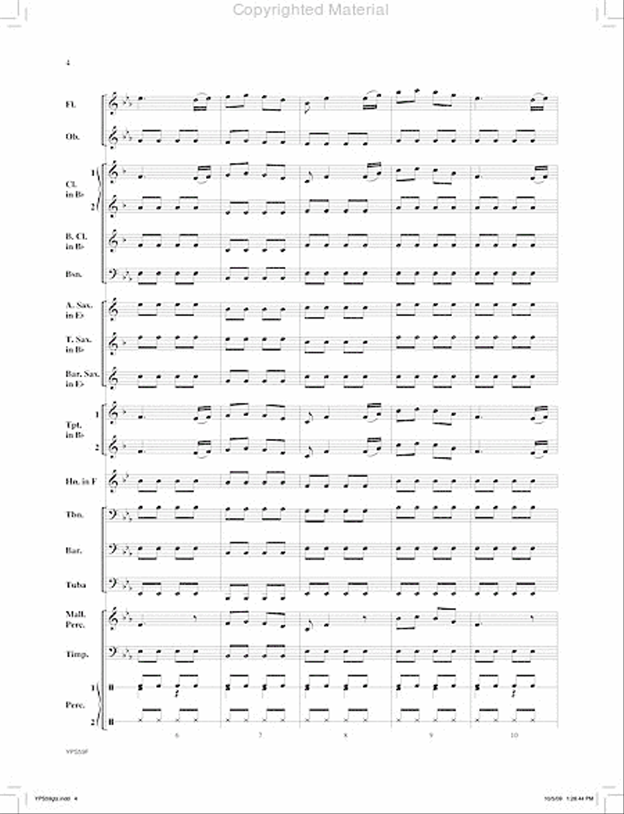 Selections from H.M.S Pianofore Concert Band scores gallery preview page 5