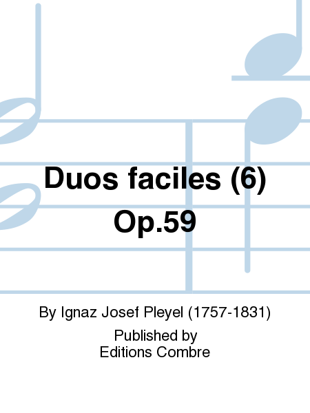 Duos faciles (6) Op. 59