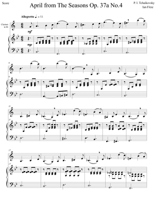 April from The Seasons Op. 37a, No. 4
