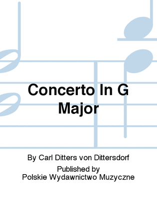 Book cover for Concerto In G Major