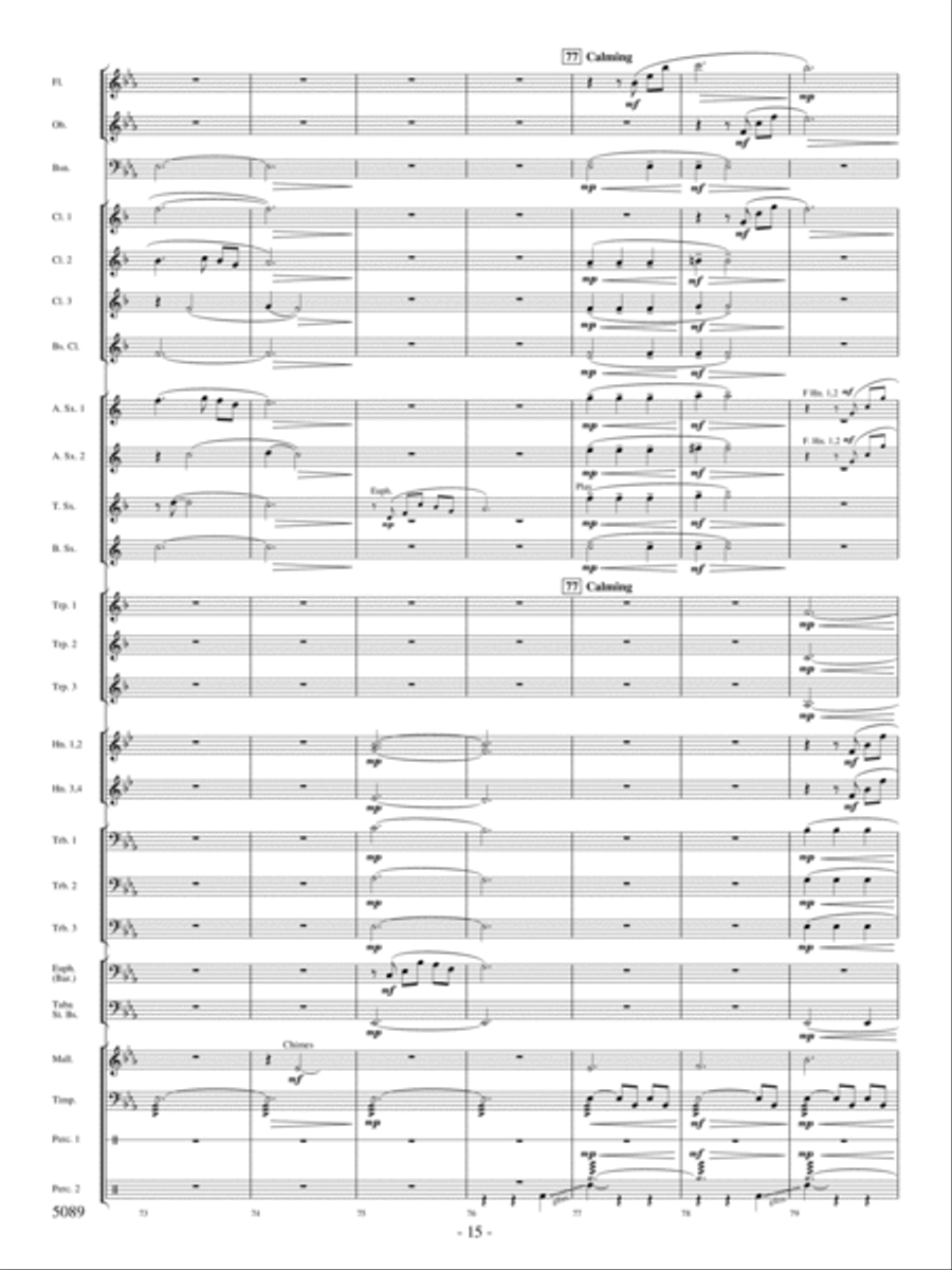 For Thy Courts Above For Thy Courts Above Concert Band scores gallery preview page 14