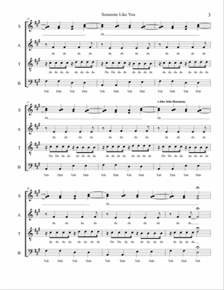 Someone Like You Someone Like You 4-Part scores gallery preview page 3