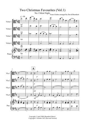 Book cover for 2 Christmas Favourites for Viola Quartet (volume one)