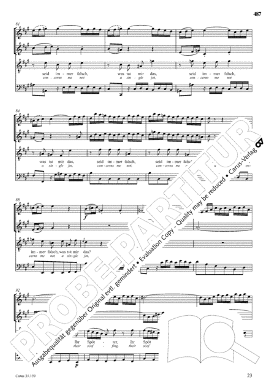 The Complete Sacred Vocal Works (Das geistliche Vokalwerk) Voice scores gallery preview page 488