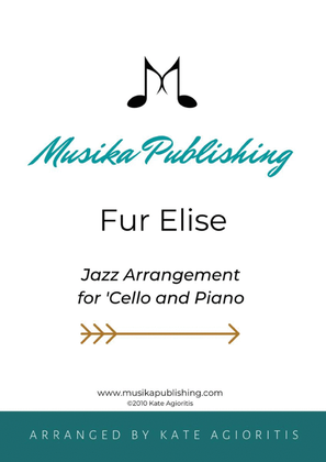 Book cover for Fur Elise - Jazz Arrangement for 'Cello and Piano