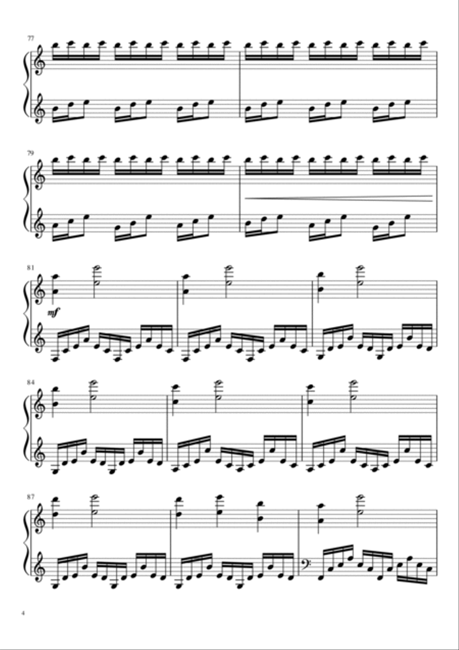 Interstellar Piano Solo scores gallery preview page 4