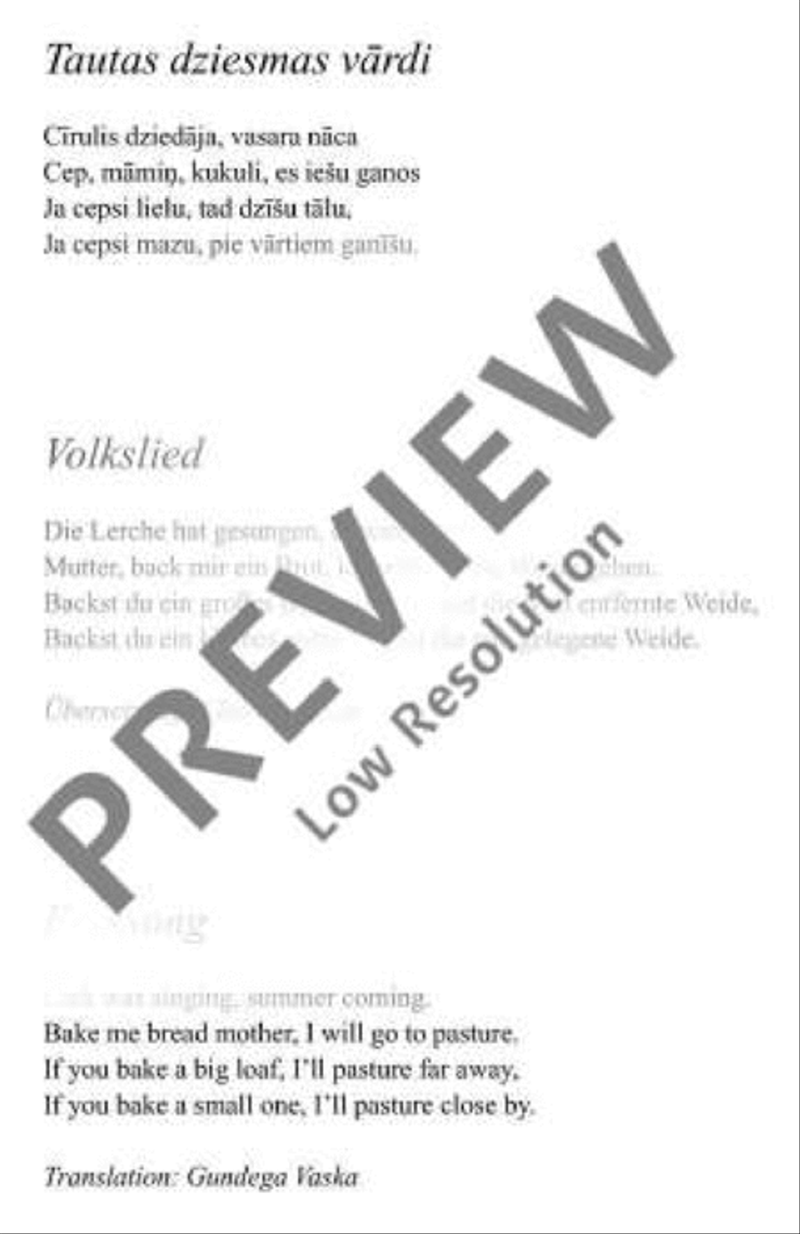 Ganu dziesma Women's Choir scores gallery preview page 6