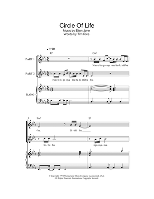 Book cover for Circle Of Life (from The Lion King) (arr. Rick Hein)